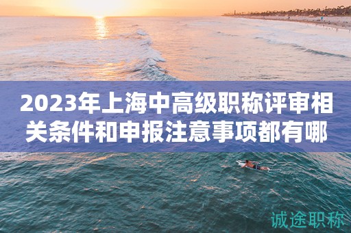 2023年上海中高级职称评审相关条件和申报注意事项都有哪些？