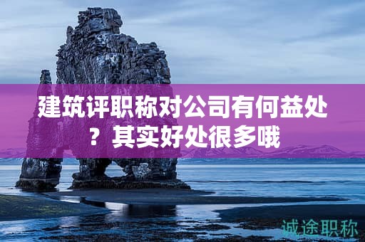 建筑评职称对公司有何益处？其实好处很多哦