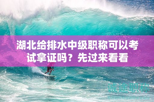 湖北给排水中级职称可以考试拿证吗？先过来看看