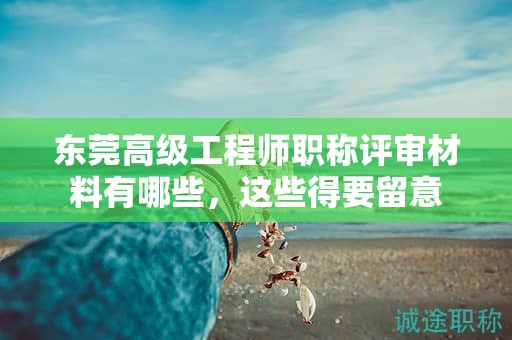 东莞高级工程师职称评审材料有哪些，这些得要留意