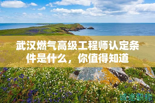 武汉燃气高级工程师认定条件是什么，你值得知道
