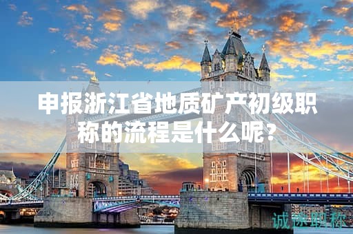 申报浙江省地质矿产初级职称的流程是什么呢？