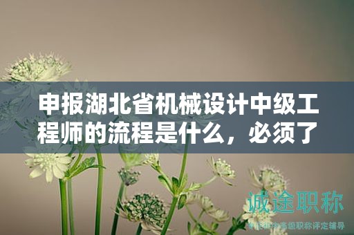 申报湖北省机械设计中级工程师的流程是什么，必须了解