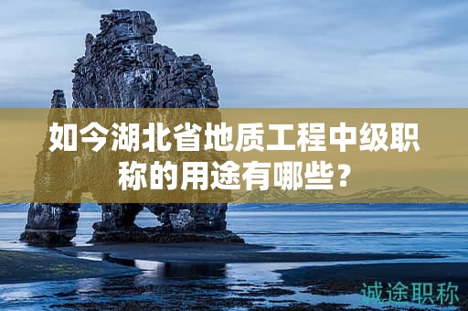 如今湖北省地质工程中级职称的用途有哪些？
