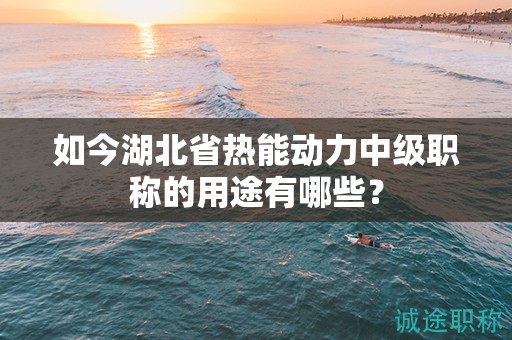 如今湖北省热能动力中级职称的用途有哪些？