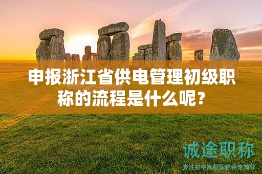 申报浙江省供电管理初级职称的流程是什么呢？