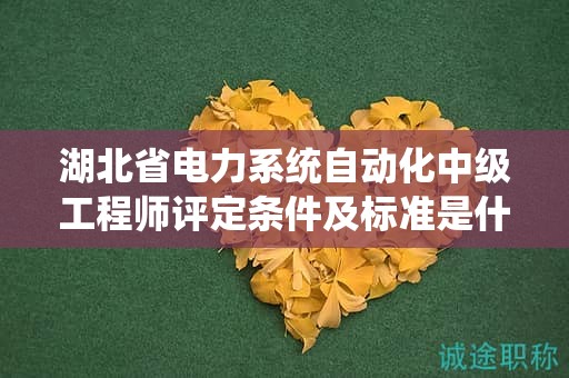 湖北省电力系统自动化中级工程师评定条件及标准是什么？