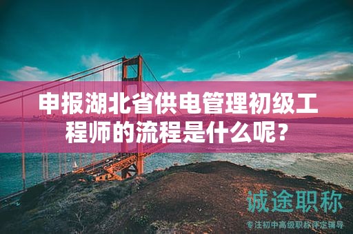 申报湖北省供电管理初级工程师的流程是什么呢？