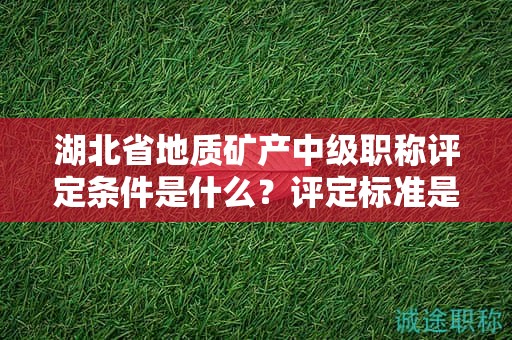 湖北省地质矿产中级职称评定条件是什么？评定标准是什么？