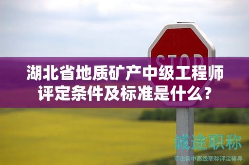 湖北省地质矿产中级工程师评定条件及标准是什么？