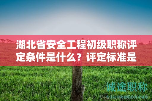 湖北省安全工程初级职称评定条件是什么？评定标准是什么？