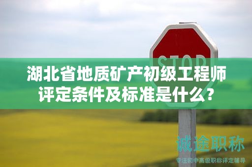 湖北省地质矿产初级工程师评定条件及标准是什么？