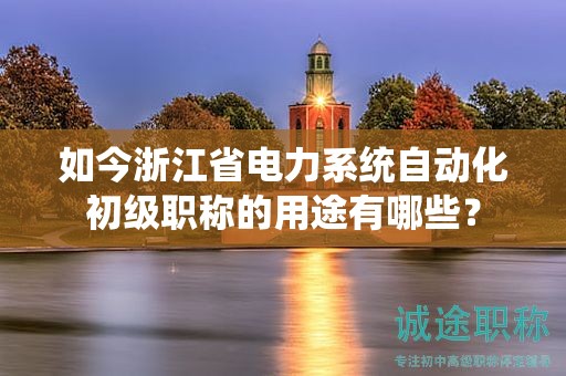 如今浙江省电力系统自动化初级职称的用途有哪些？