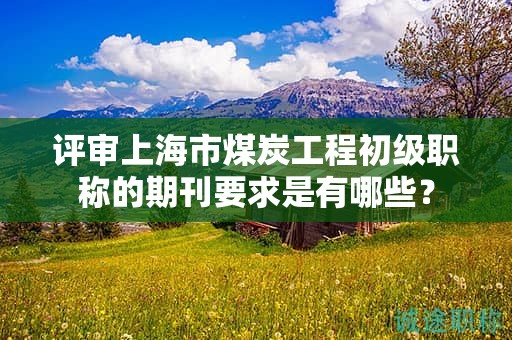 评审上海市煤炭工程初级职称的期刊要求是有哪些？