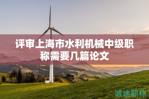 评审上海市水利机械中级职称需要几篇论文