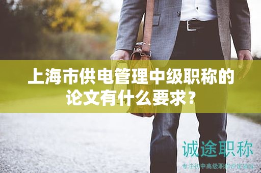 上海市供电管理中级职称的论文有什么要求？
