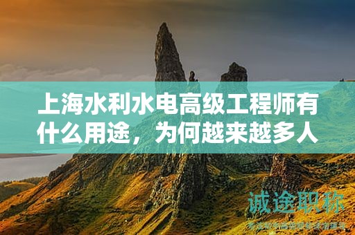 上海水利水电高级工程师有什么用途，为何越来越多人选择报考？