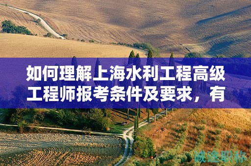 如何理解上海水利工程高级工程师报考条件及要求，有何特别之处？