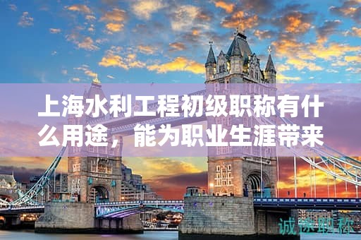 上海水利工程初级职称有什么用途，能为职业生涯带来哪些优势？