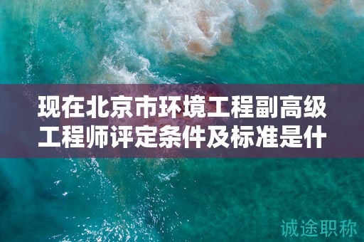现在北京市环境工程副高级工程师评定条件及标准是什么？