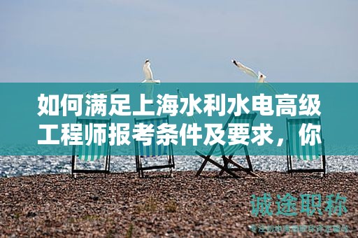 如何满足上海水利水电高级工程师报考条件及要求，你需要知道什么？