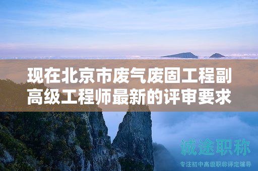现在北京市废气废固工程副高级工程师最新的评审要求是哪些呢？