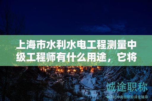 上海市水利水电工程测量中级工程师有什么用途，它将如何推动您的职业发展？