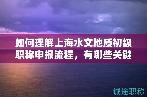 如何理解上海水文地质初级职称申报流程，有哪些关键环节？