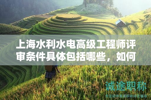 上海水利水电高级工程师评审条件具体包括哪些，如何有效准备？