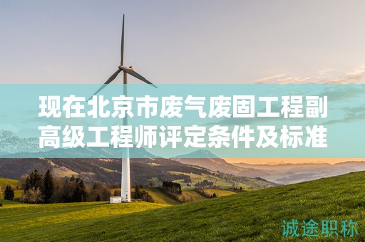 现在北京市废气废固工程副高级工程师评定条件及标准是什么？