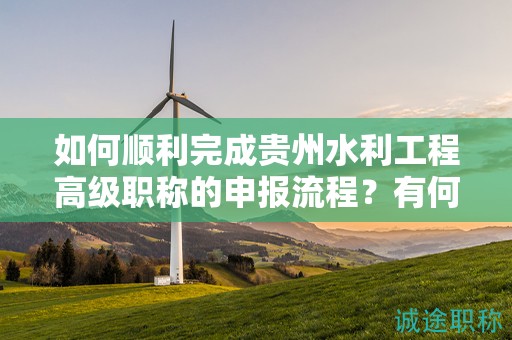 如何顺利完成贵州水利工程高级职称的申报流程？有何关键步骤需注意？