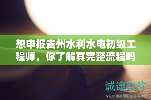 想申报贵州水利水电初级工程师，你了解其完整流程吗？