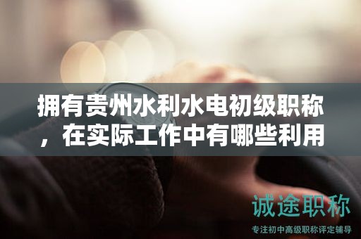 拥有贵州水利水电初级职称，在实际工作中有哪些利用途径？