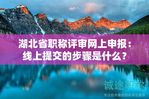 湖北省职称评审网上申报：线上提交的步骤是什么？