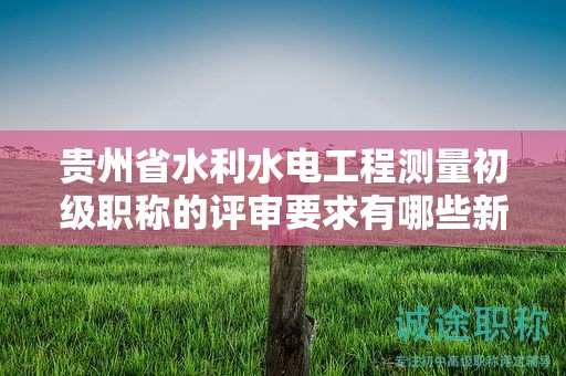 贵州省水利水电工程测量初级职称的评审要求有哪些新的变动？