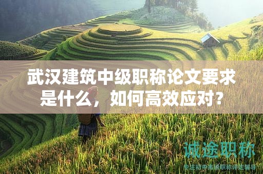 武汉建筑中级职称论文要求是什么，如何高效应对？