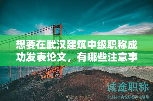 想要在武汉建筑中级职称成功发表论文，有哪些注意事项？