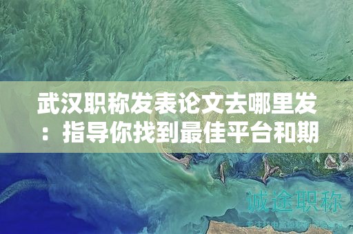 武汉职称发表论文去哪里发：指导你找到最佳平台和期刊