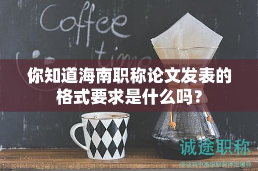 你知道海南职称论文发表的格式要求是什么吗？