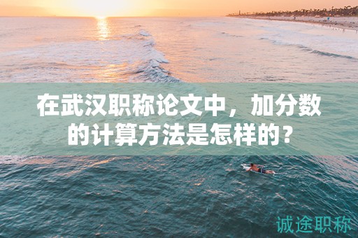 在武汉职称论文中，加分数的计算方法是怎样的？