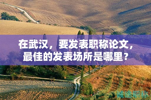 在武汉，要发表职称论文，最佳的发表场所是哪里？