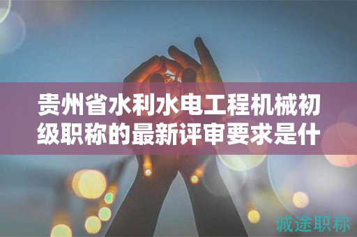 贵州省水利水电工程机械初级职称的最新评审要求是什么？