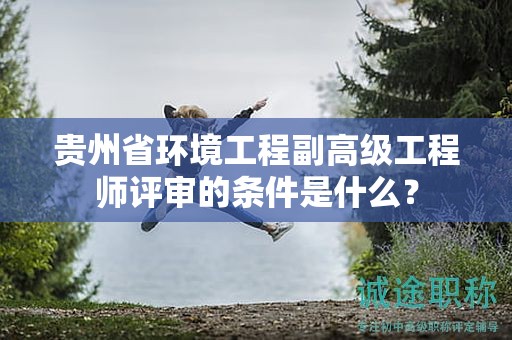 贵州省环境工程副高级工程师评审的条件是什么？
