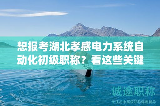 想报考湖北孝感电力系统自动化初级职称？看这些关键条件和要求