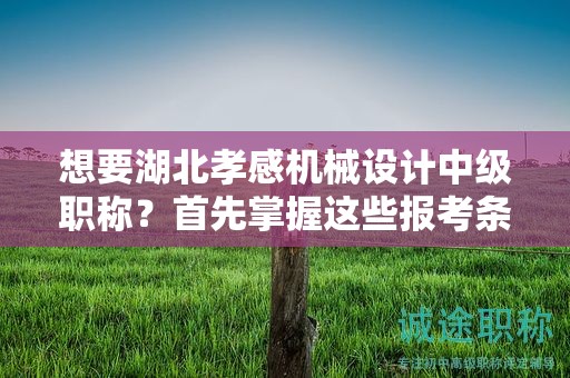 想要湖北孝感机械设计中级职称？首先掌握这些报考条件和要求
