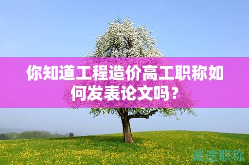 你知道工程造价高工职称如何发表论文吗？