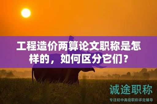 工程造价两算论文职称是怎样的，如何区分它们？