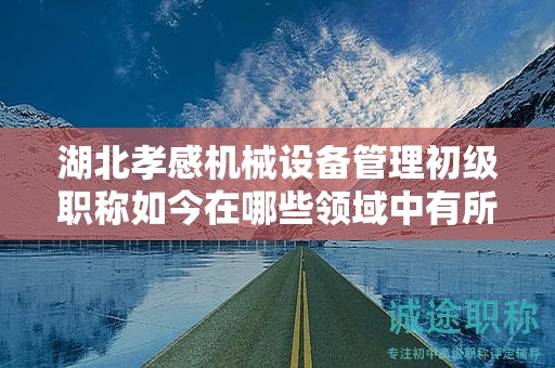 湖北孝感机械设备管理初级职称如今在哪些领域中有所作为？
