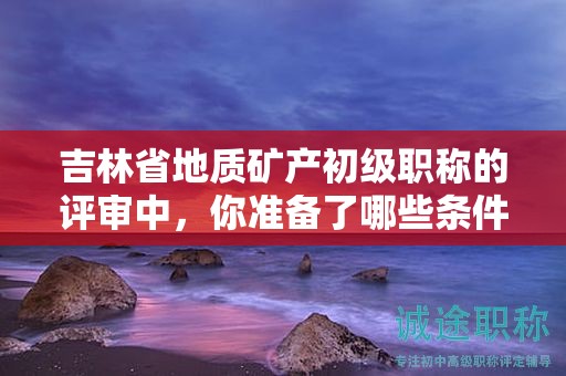 吉林省地质矿产初级职称的评审中，你准备了哪些条件和材料？