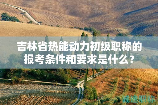 吉林省热能动力初级职称的报考条件和要求是什么？